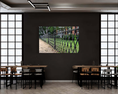 Travel fence street view photography print canvas on wall