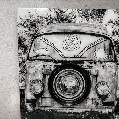 Vintage Volkswagen junkyard van acrylic print