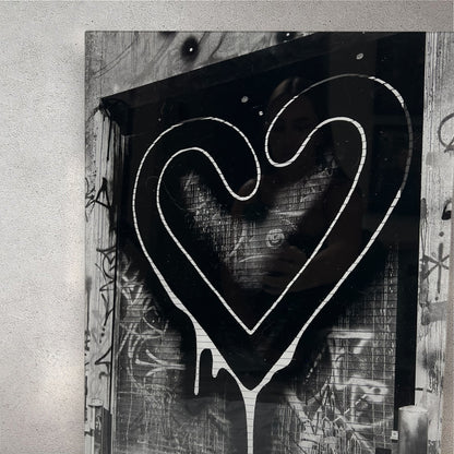 Travel Tampa streetview heart graffiti acrylic photography print