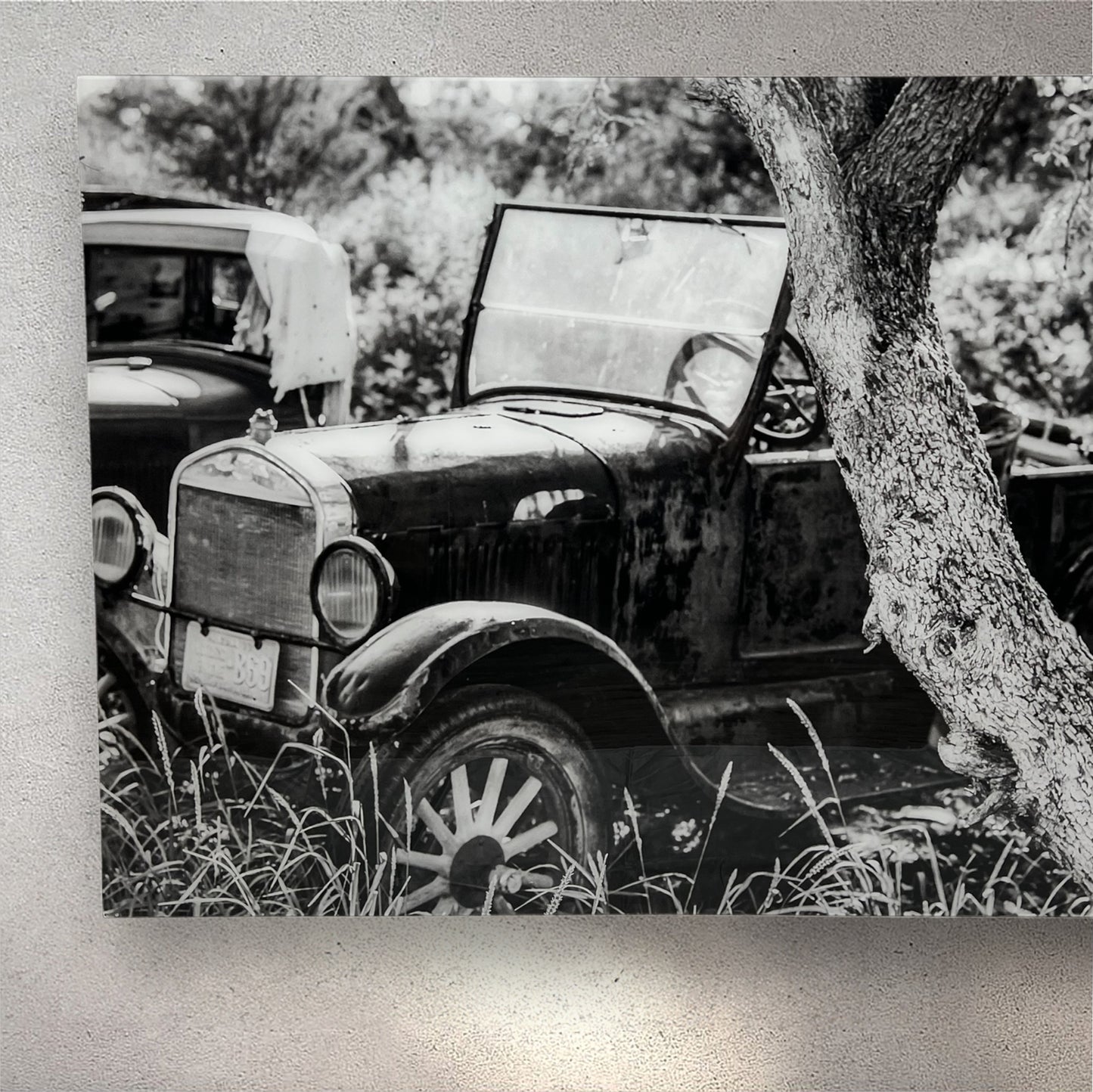 Travel antique car junkyard photography acrylic print