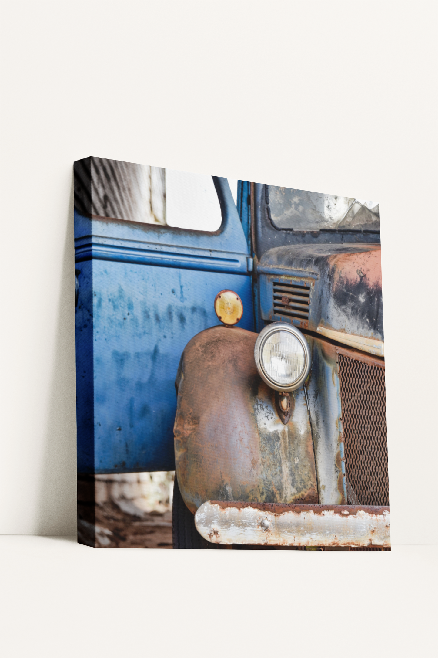 Rustic Ford truck barn photography canvas print in color