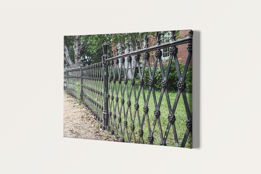 Travel fence street view photography print canvas