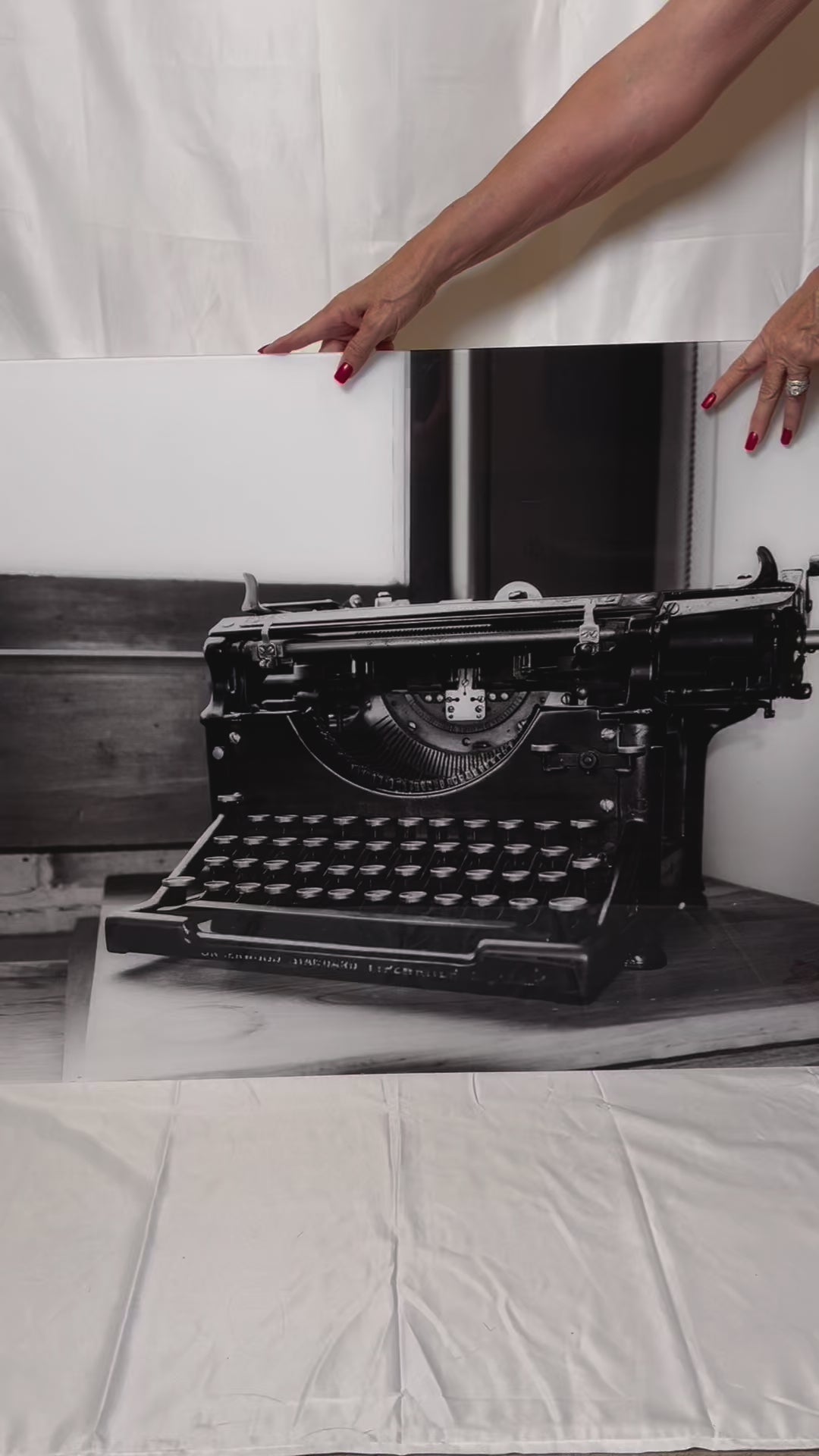 Antique typewriter photography acrylic print video preview